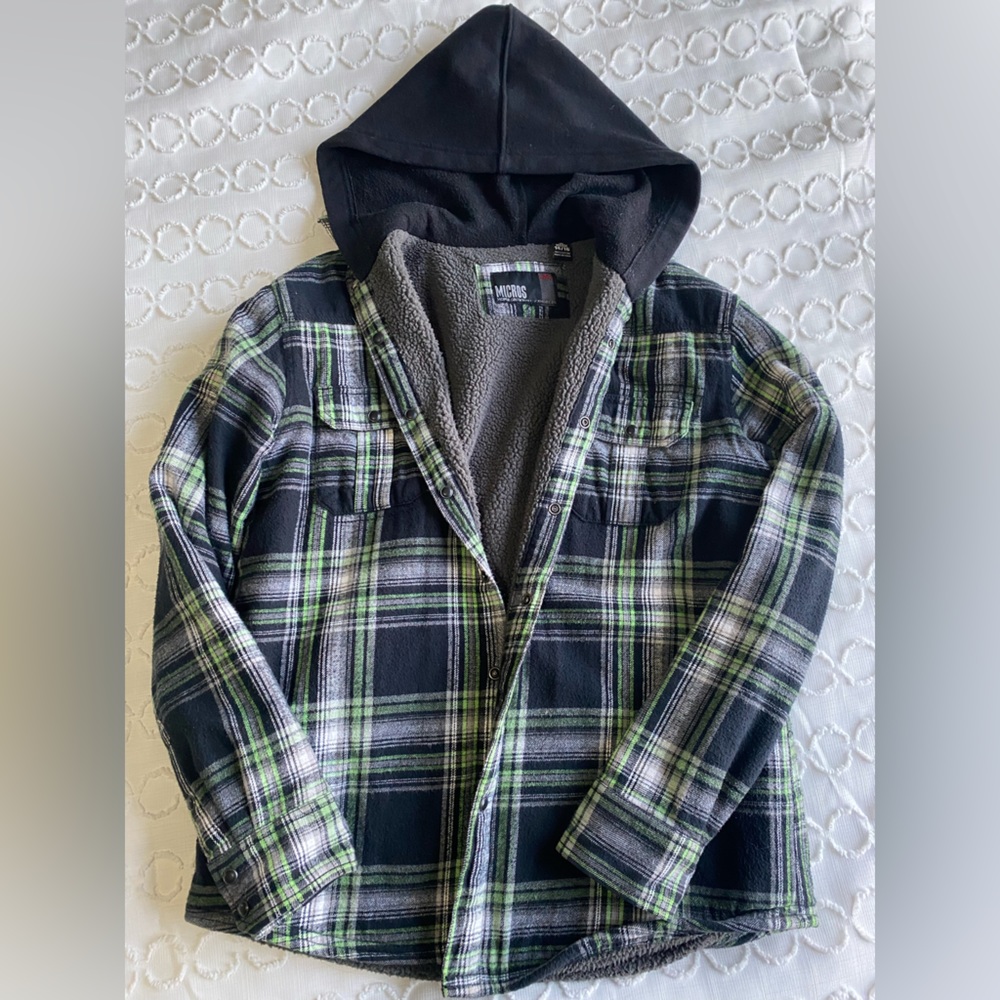 Fleece Lined Flannel with Hood